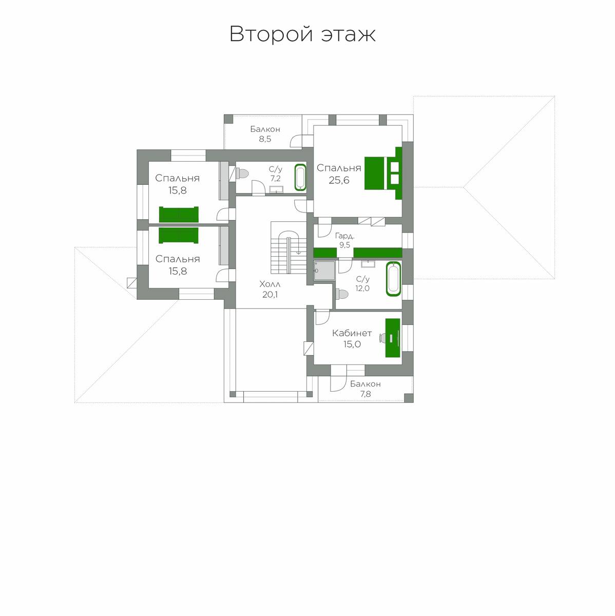 Проект дома K387A в Перми - Строительная компания Апрель