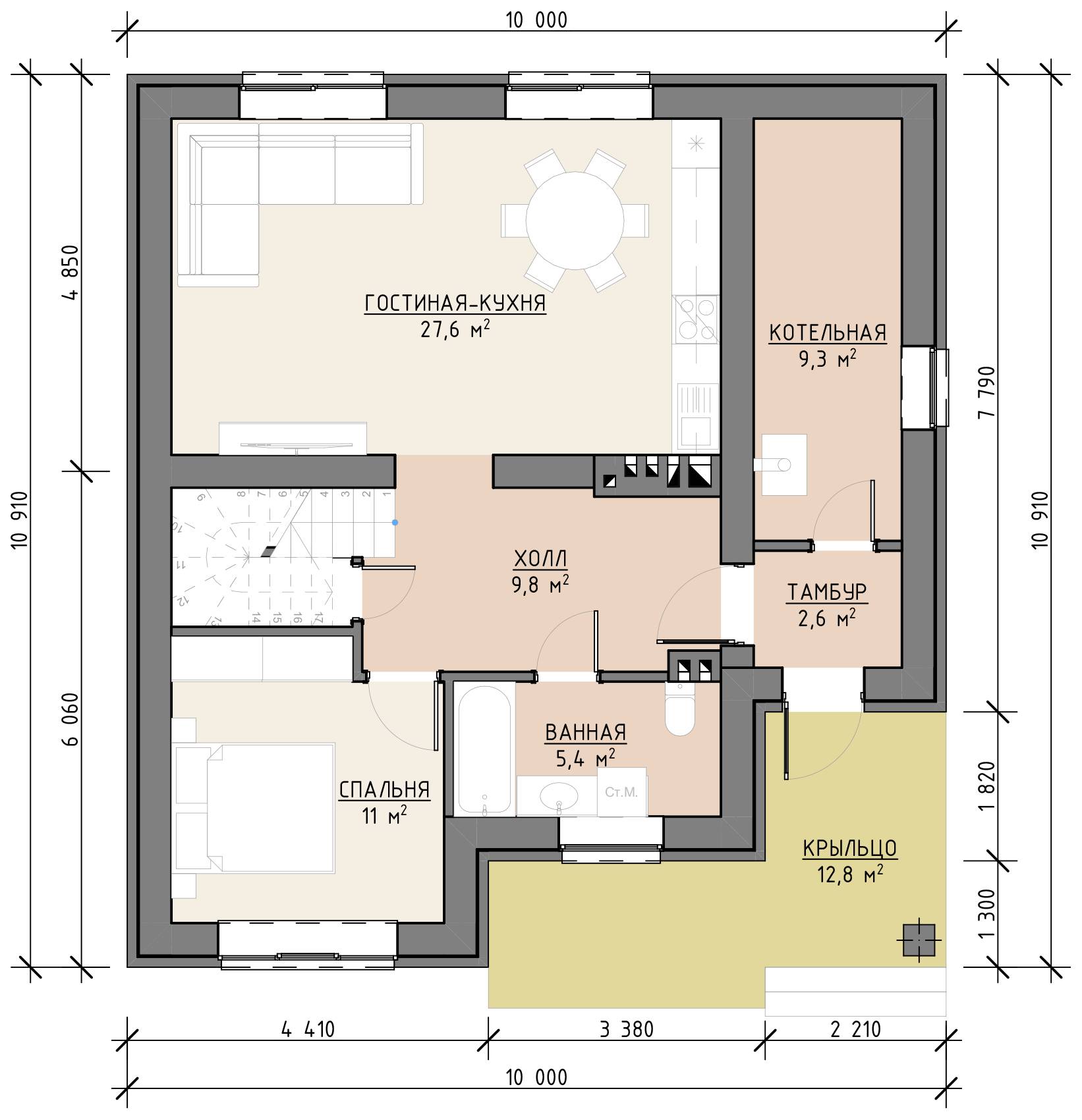 План 1 этажа