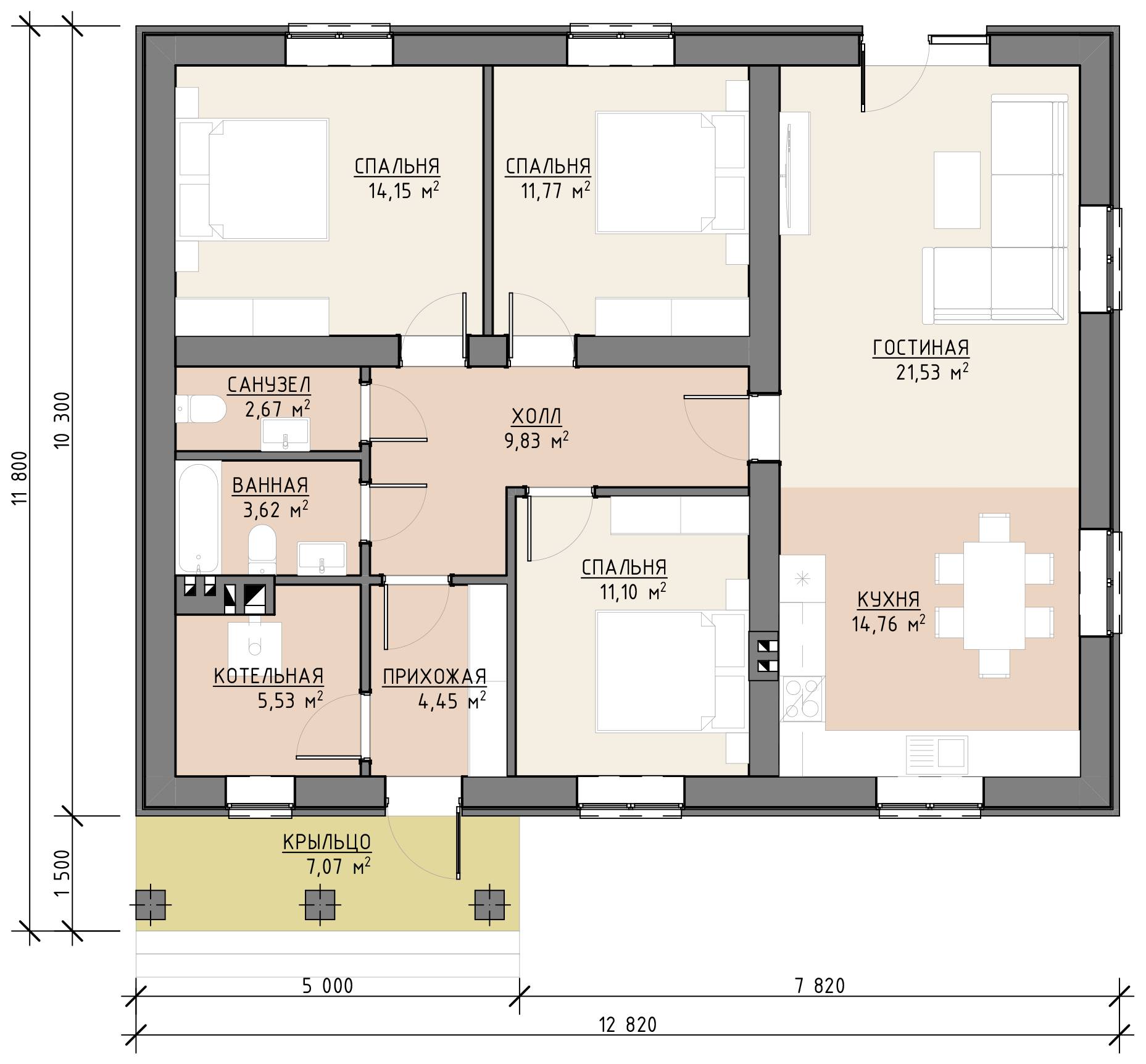 План 1 этажа