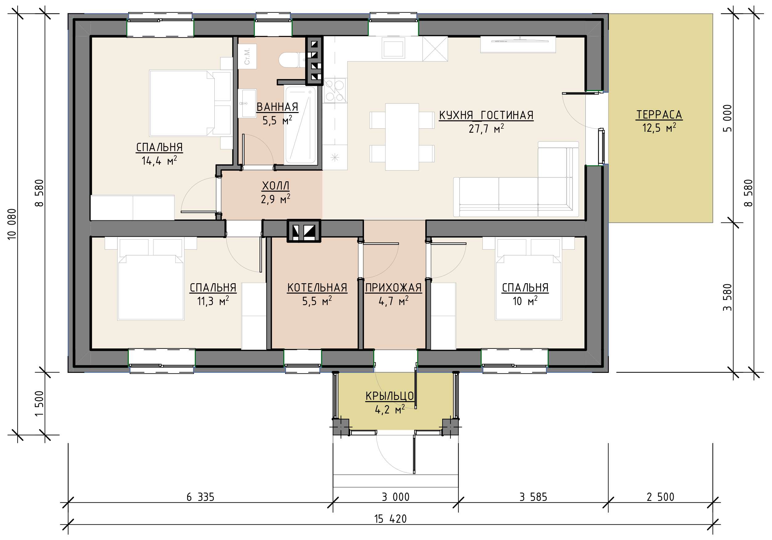 План 1 этажа