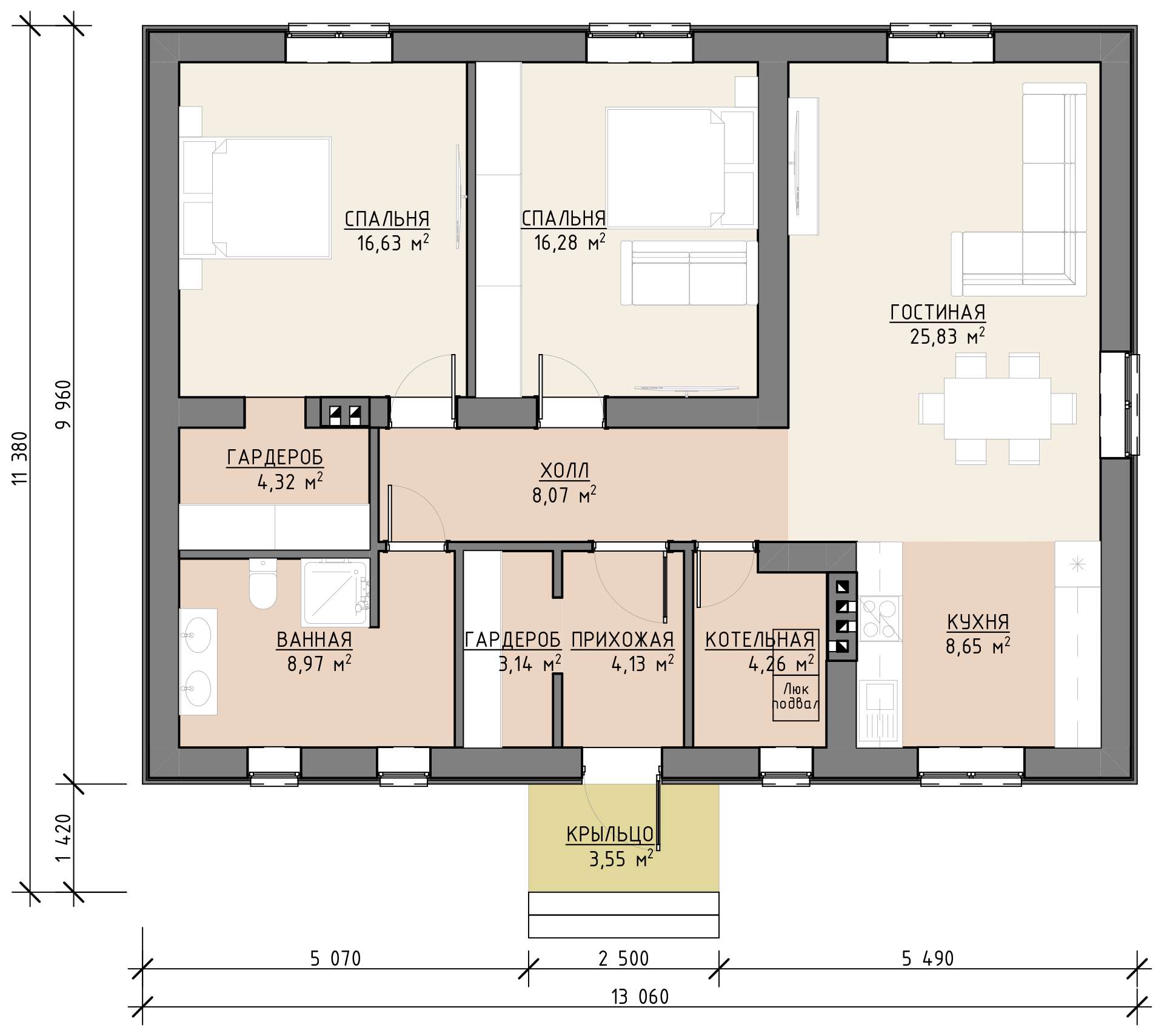 План 1 этажа