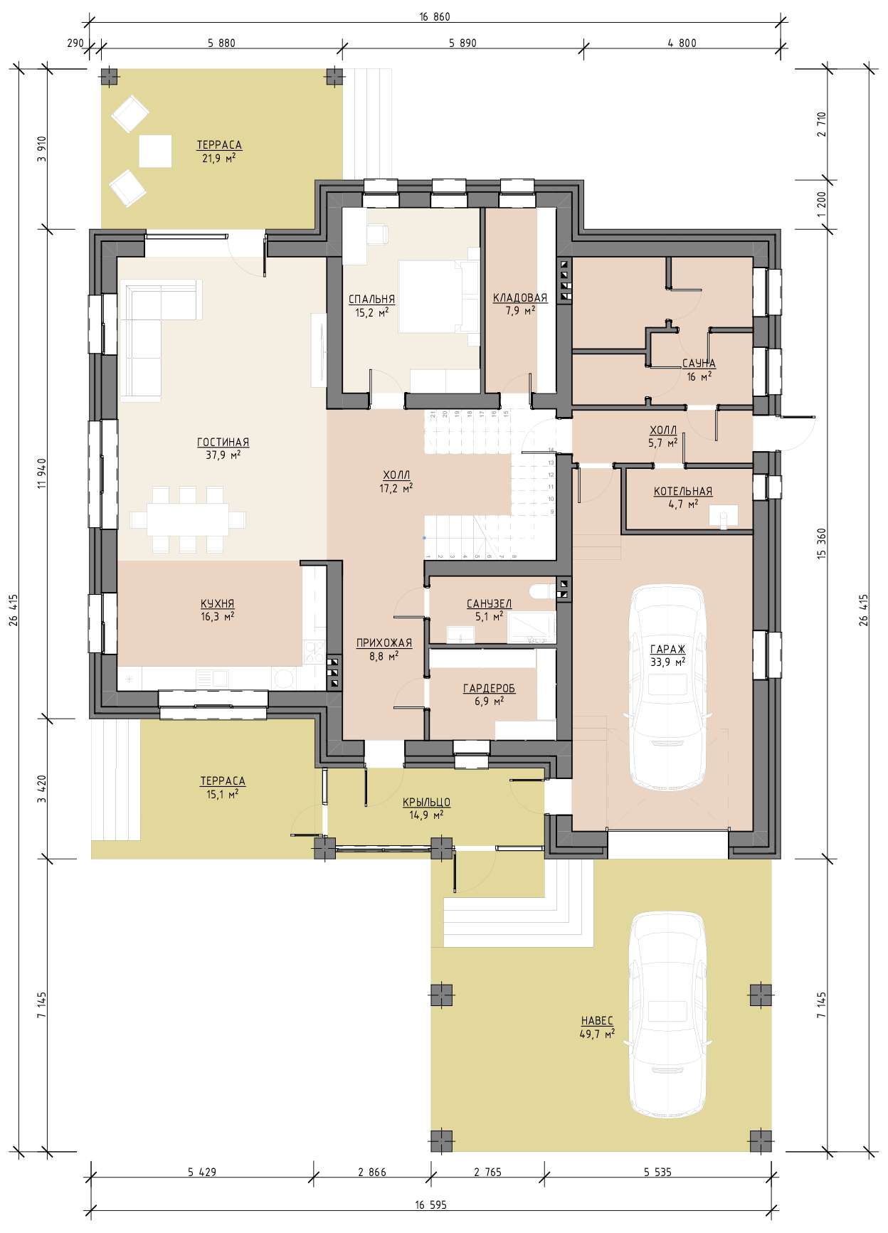 План 1 этажа