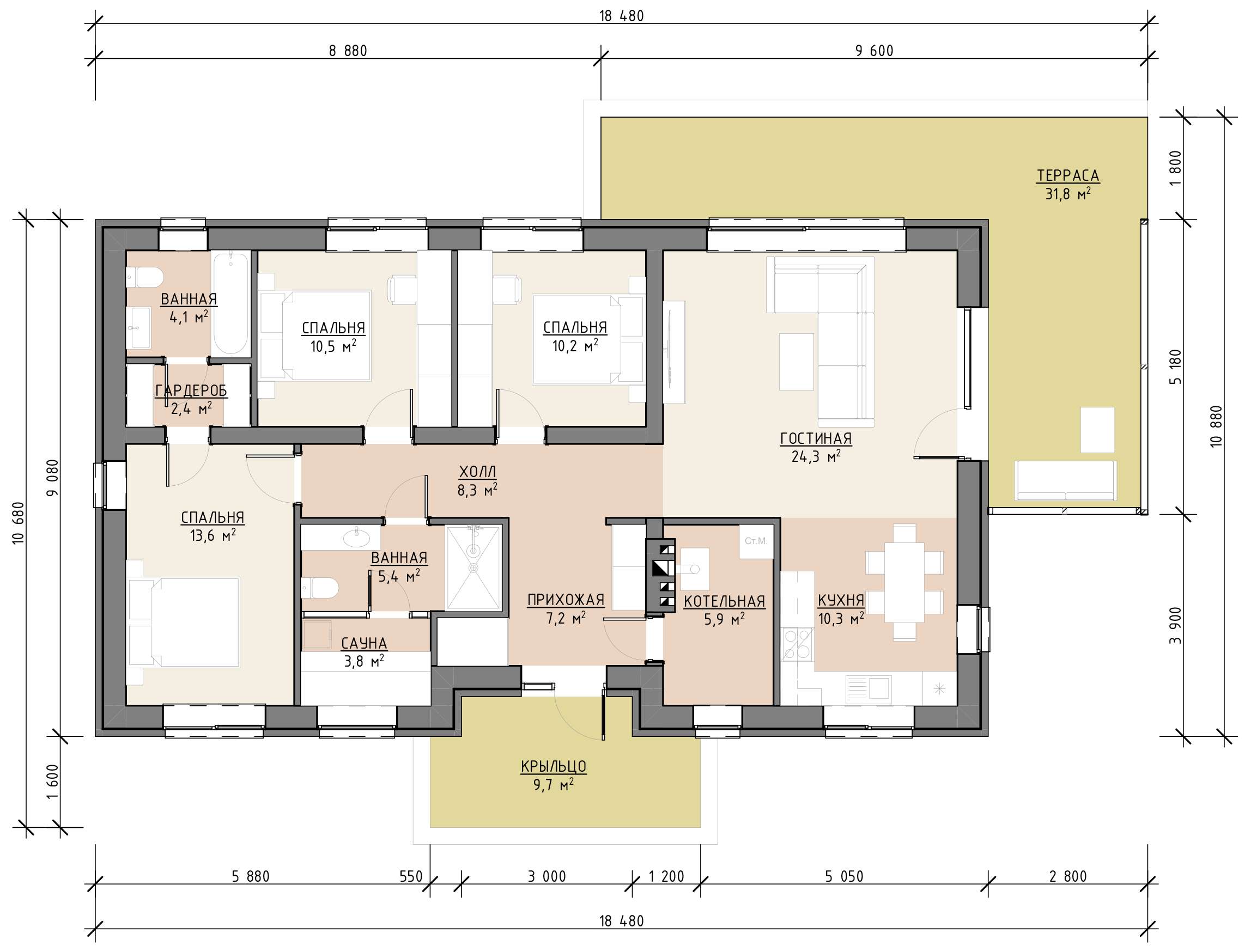 План 1 этажа