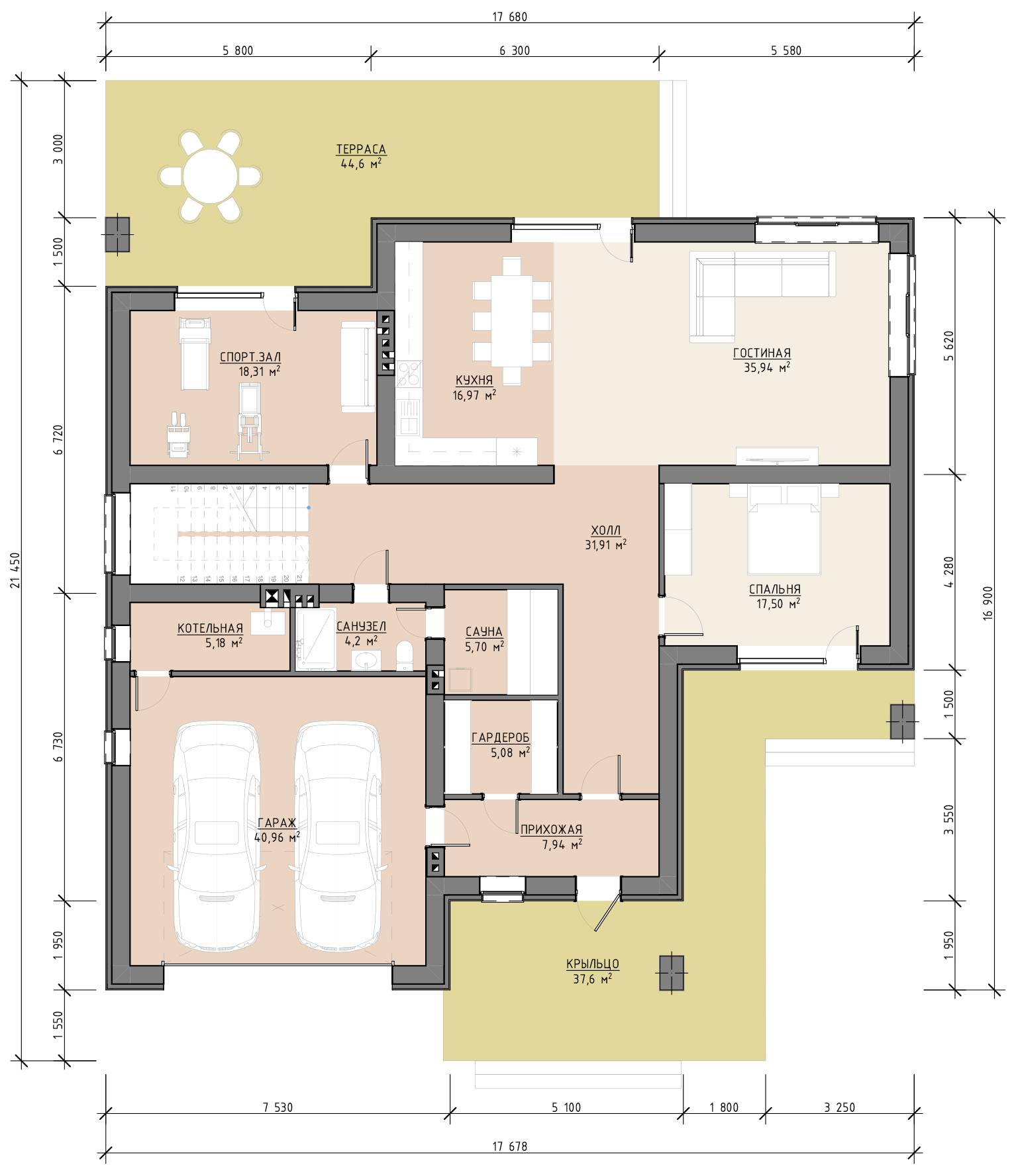 План 1 этажа