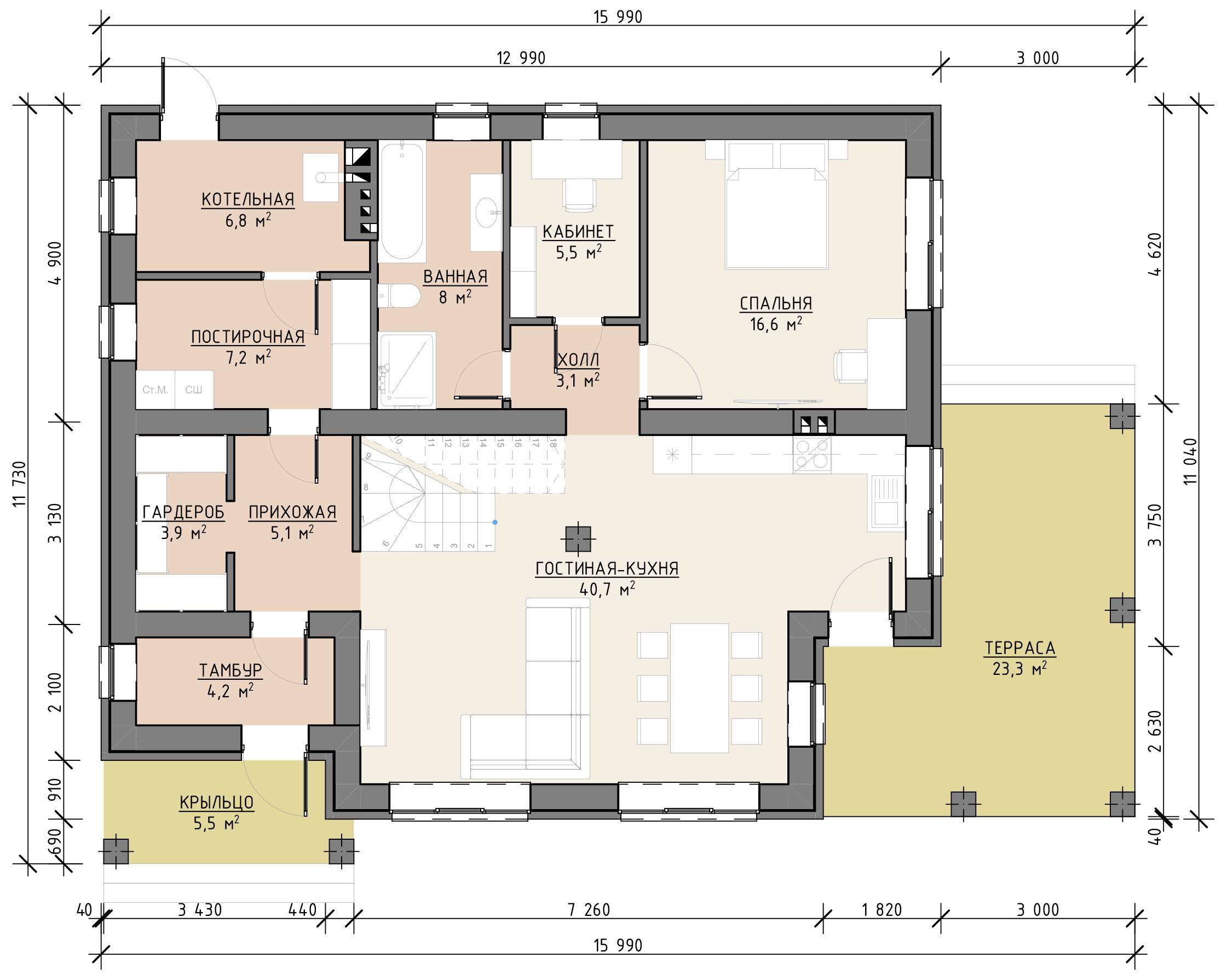 План 1 этажа